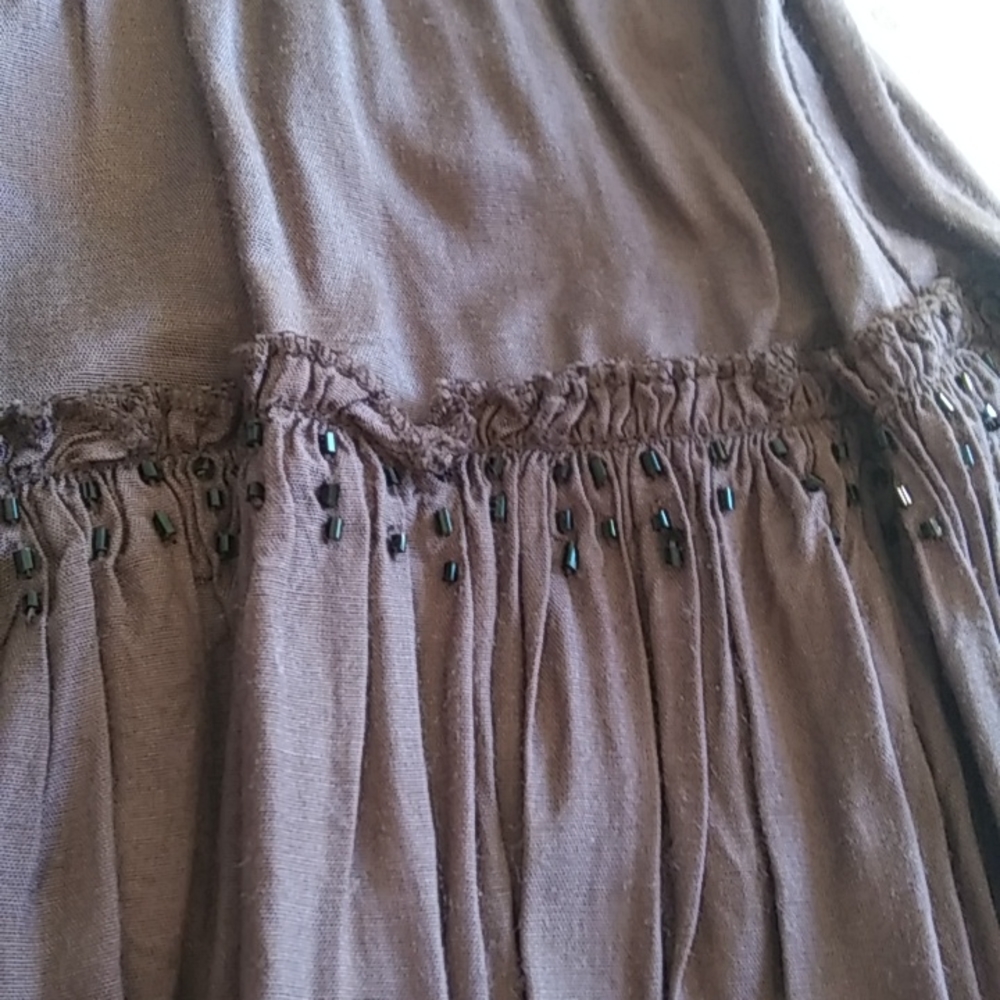 Mossimo | Plum Beaded Rayon Skirt | S